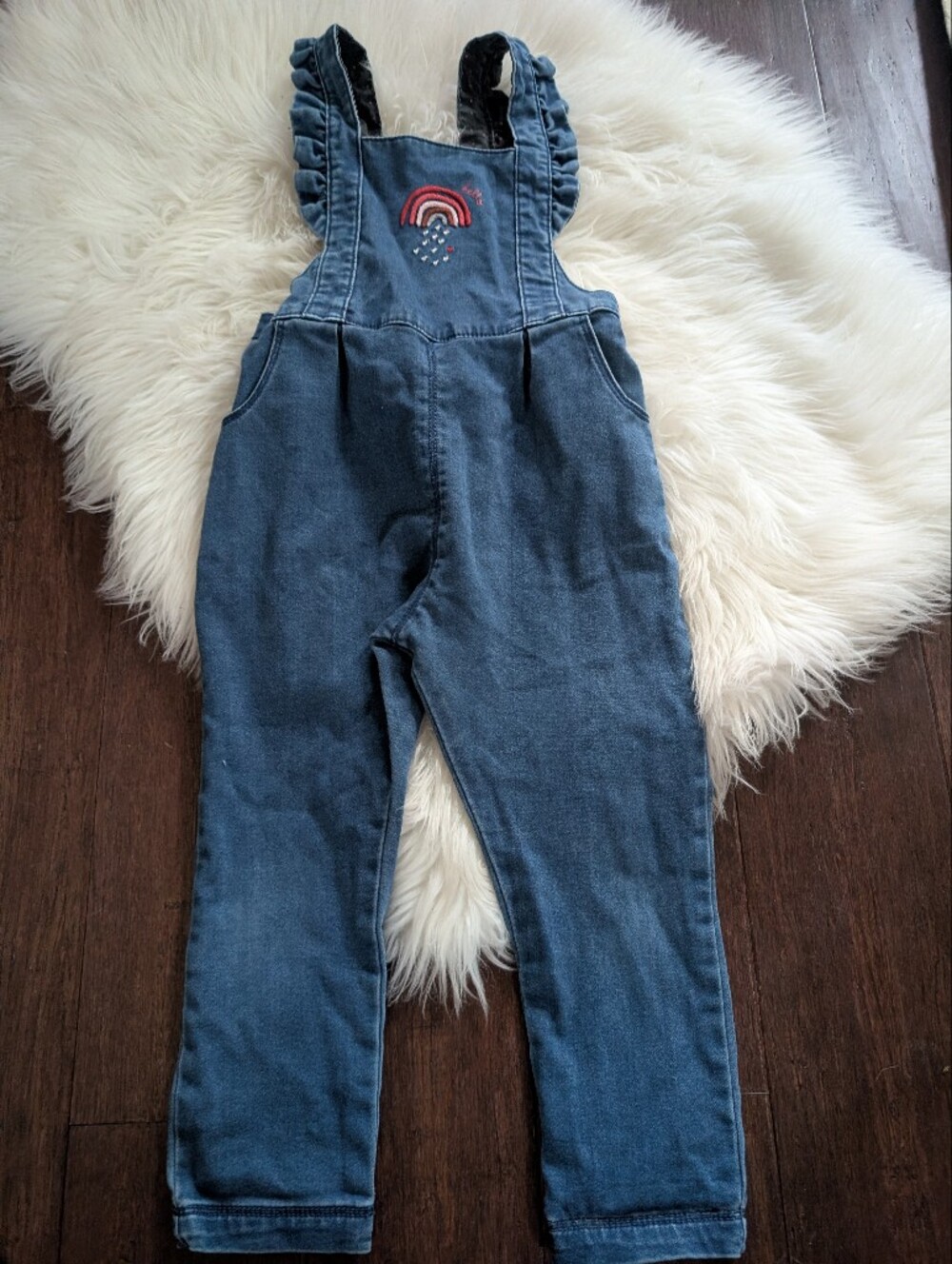 Catimini Denim Blue Overalls Pants Size 3T Girls